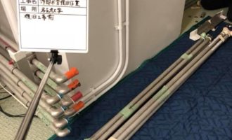 冷却水配管の復旧工事